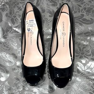 Chinese Laundry peep toe pumps